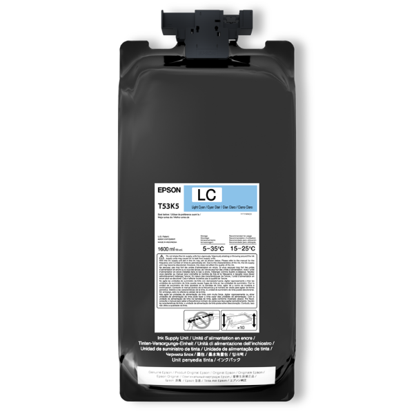 Epson UltraChrome DS Light Cyan Ink 1.6 Liter for SureColor F6470H (2 Pack)	