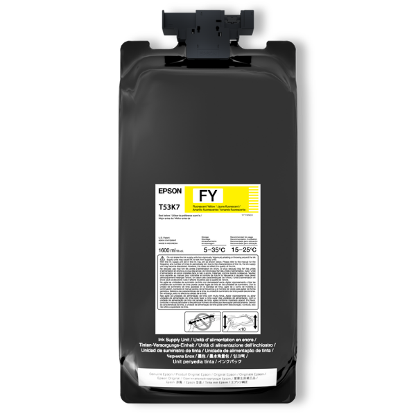 Epson UltraChrome DS Fluorescent Yellow Ink 1.6 Liter for SureColor F6470H (2 Pack)	
