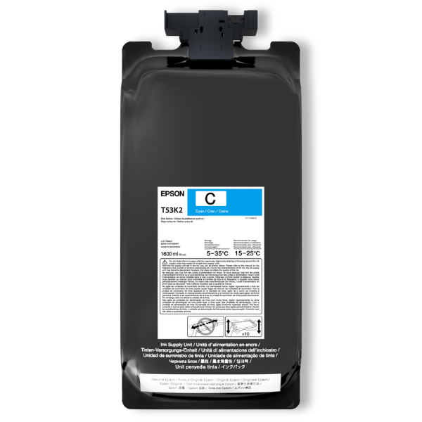 Epson UltraChrome DS Cyan Ink 1.6 Liter for SureColor F6470, F6470H (2 Pack)	