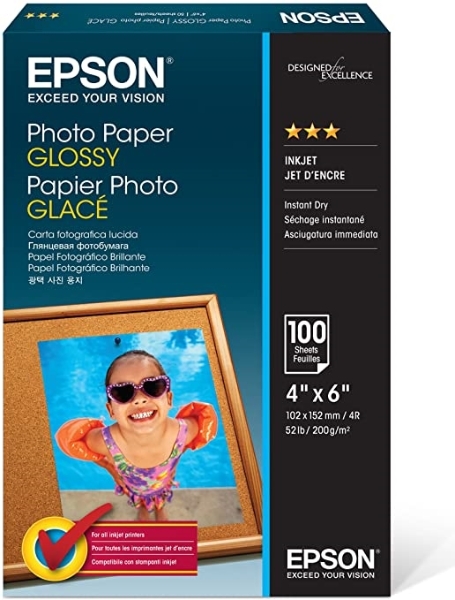 Epson Photo Paper Glossy, 4" x 6"   100 sheets