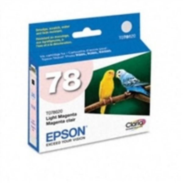 Epson 78 Claria Hi Definition Ink Light Magenta for Artisan 50 and Stylus Photo R260, R280, R380, RX580, RX595, RX680   T078620