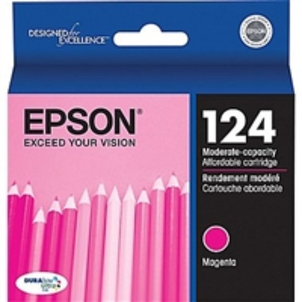 Epson DuraBrite Ultra Ink Magenta for Stylus NX125, NX127, NX130, NX230, NX330, NX420, NX430 and WorkForce 320, 323, 325, 435   T124320
