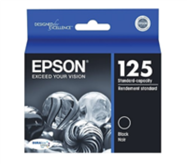 Epson 125 Black Ink Cartridge for Stylus NX125, NX127, NX130, NX230, NX420, NX530, NX625 and WorkForce 320, 323, 325, 520   T125120S