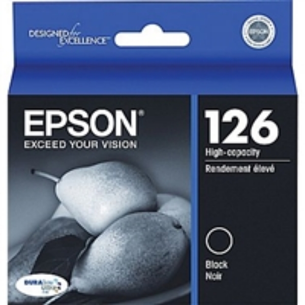 Epson 126 DuraBrite Ultra High Capacity Black Ink for Workforce 60, 435, 520, 545, 630, 633, 635, 645, 840, 845, WF 3520, WF 3540, WF 7010, WF 7510, WF 7520   T126120