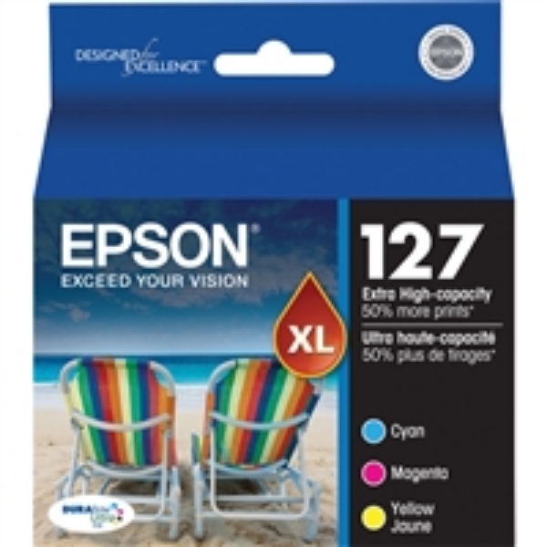 Epson Extra High Capacity Ink Cyan, Magenta, Yellow 3 Pack for WorkForce 630, 635, 520   T127520