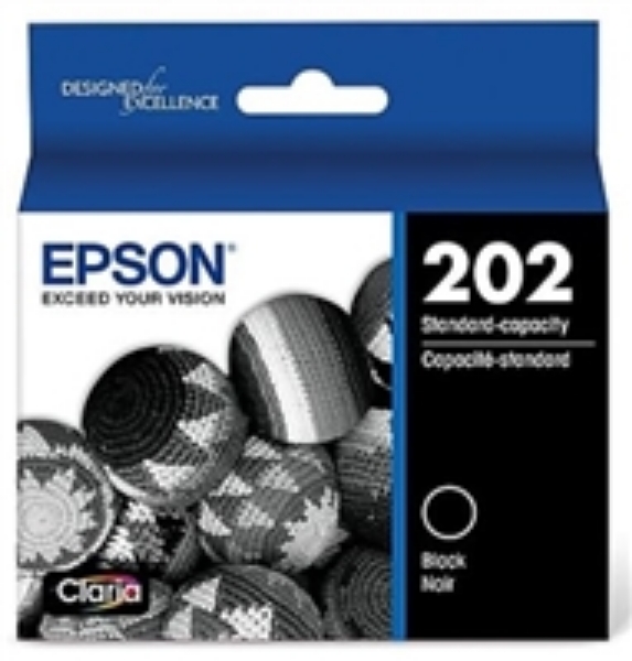 Epson 202 Black Standard Ink Cartridge for WorkForce 2860 and Expression Home XP 5100   T202120S