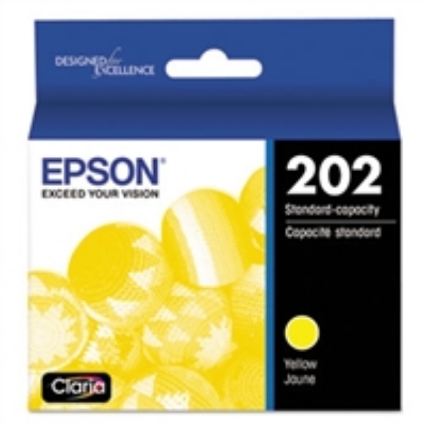 Epson Claria 202 Yellow Standard Ink Cartridge for WorkForce 2860 and XP 5100   T202420S