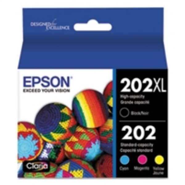 Epson T202 XL Cyan/Magenta/Yellow/Black Ink Cartridges for WorkForce 2860 and Expression Home XP 5100   T202XLBCS