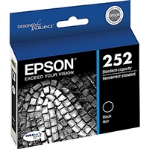 Epson 252 DURABrite Ultra Black Ink Cartridge for WorkForce WF 3620, WF 3640, WF 7110, WF 7210, WF 7610, WF 7620, WF 7710, WF 7720   T252120