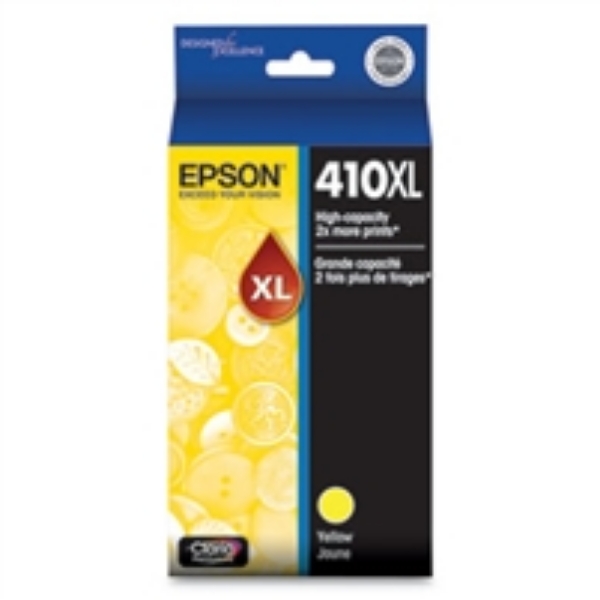 Epson 410XL Claria High Yield Yellow Ink for Expression XP 530, XP 630, XP 640, XP 7100, XP 830   T410XL420S