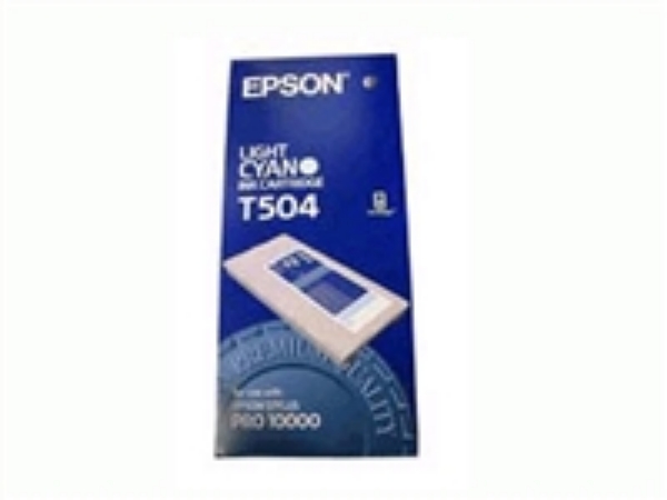 Epson Light Cyan Photographic Dye Ink Cartridge for Pro 10000, 10600   T504011