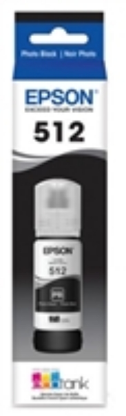 Epson EcoTank 512 Photo Black Ink Bottle for Premium Expression ET 7750, ET 7700