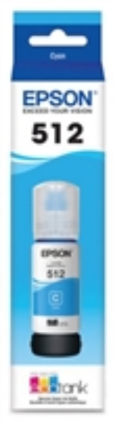 Epson EcoTank 512 Cyan Ink Bottle for Premium Expression ET 7750, ET 7700