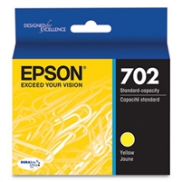 Epson T702 DURABrite Ultra Standard Capacity Yellow Ink Cartridge for WorkForce Pro WF 3720, WF 3733, WF 3730   T702420S
