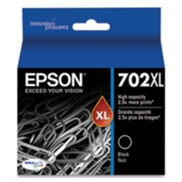 Epson T702XL DURABrite Ultra High Yield Black Ink Cartridge   T702XL120S