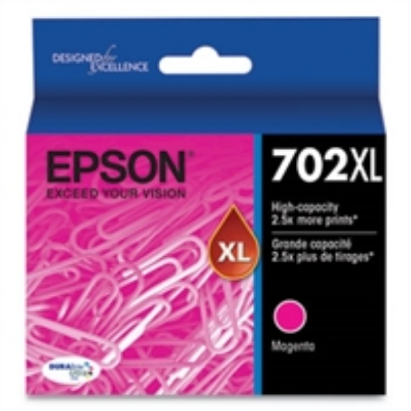 Epson T702XL DURABrite Ultra High Yield Magenta Ink Cartridge for WorkForce Pro WF 3720, WF 3733, WF 3730   T702XL320S