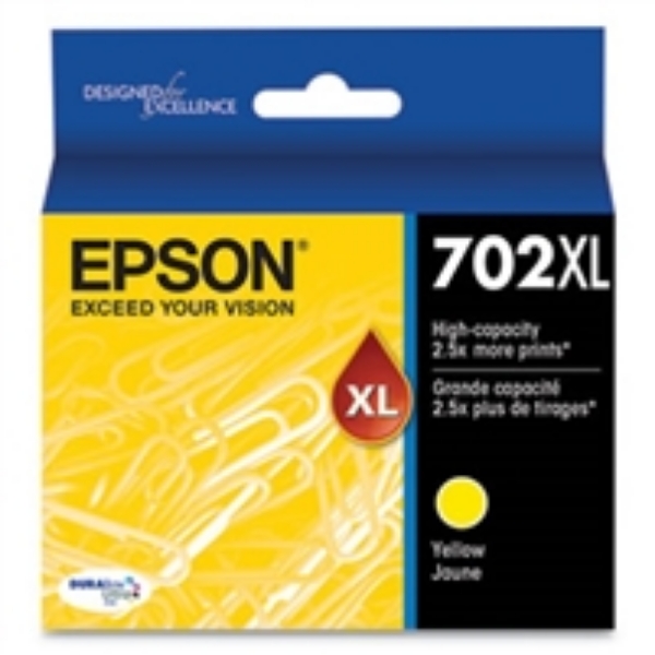 Epson T702XL DURABrite Ultra High Yield Yellow Ink Cartridge for WorkForce Pro WF 3730, WF 3720, WF 3733   T702XL420S