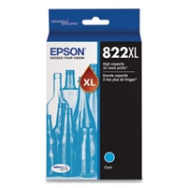Epson T822XL High Capacity Cyan Ink Cartridge for WorkForce Pro WF 3820, WF 4820, WF 4830, WF 4834
