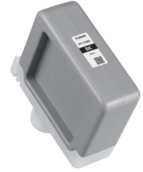 Canon PFI-110BK Black Ink Tank (160mL) for imagePROGRAF TX-3000/TX/3100/TX-4000/TX-4100 - 2364C001AA