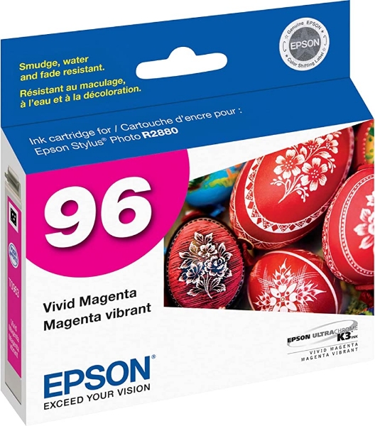 Epson 96 UltraChrome K3 Ink Vivid Magenta for Stylus R2880 T096320