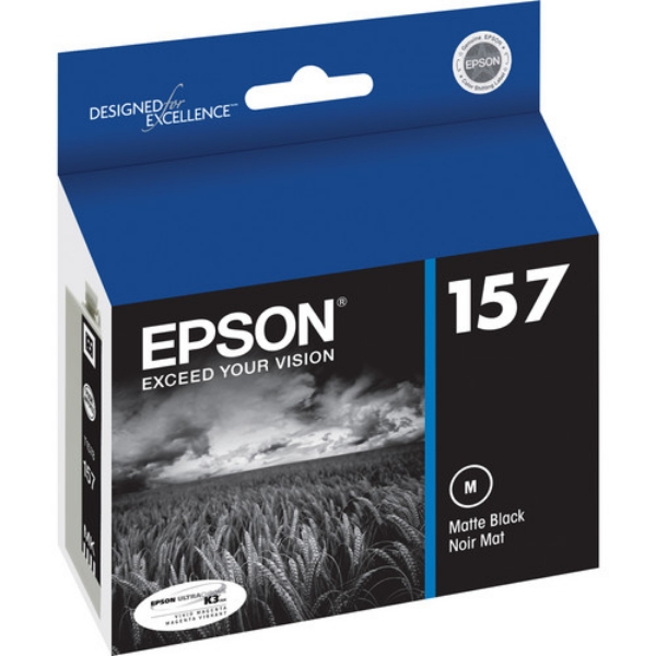 Epson 157 UltraChrome K3 Matte Black Ink 25.9ml for Stylus R3000 T157820