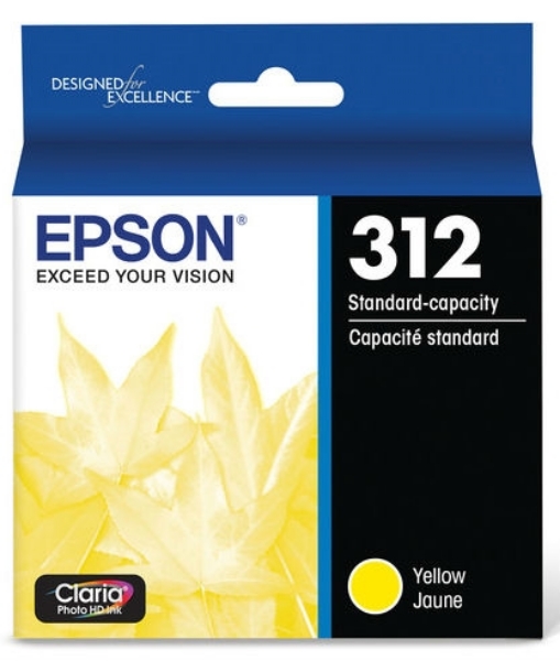 Epson 312 Claria Photo HD Yellow Ink for XP 15000, XP 8500 T312420S