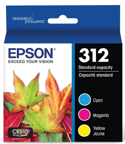 Epson T312 Claria Photo HD Multi Pack Cyan, Magenta, and Yellow for Expression Photo XP 8500, XP 15000 T312923S