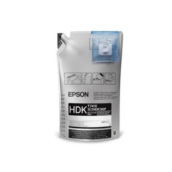 Epson UltraChrome DS HDX High Density Black Ink Pack 6 x 1000mL for SureColor F6200, F7200, F9200, F9370 T741X20	