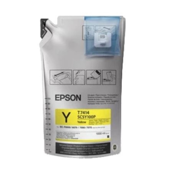 Epson UltraChrome DS Yellow Ink for SureColor F6070, F6200, F7070, F7170, F7200, F9200 and F9370 (1000 mL, 1pk) T741420 1	