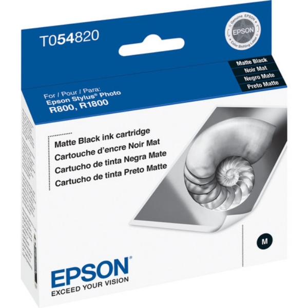 Epson T054 UltraChrome Matte Black Ink for Stylus R800, R1800 T054820