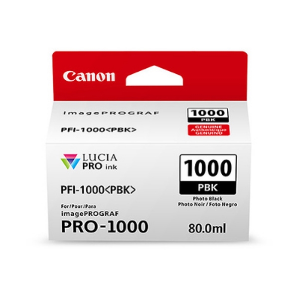 Canon PFI 1000PBK Photo Black Ink Tank 80ml for imagePROGRAF PRO 1000 0546C002AA