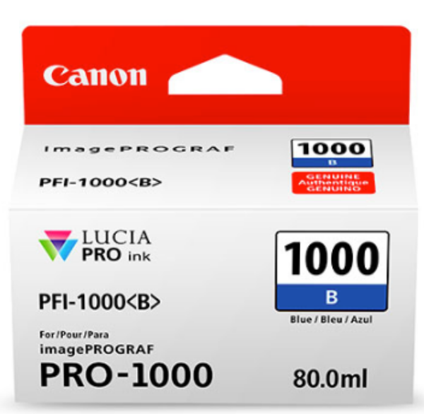  Canon PFI-1000B Blue Ink Tank 80ml for imagePROGRAF PRO-1000 - 0555C002AA