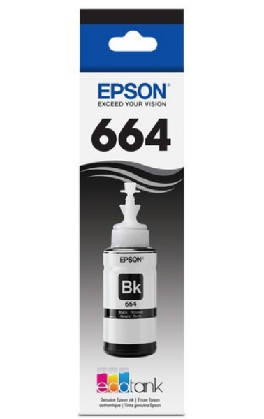 Epson 664 Black Ink Bottle for Expression ET 2550, ET 2600, ET 2500, ET 4500, ET 2650 T664120 S