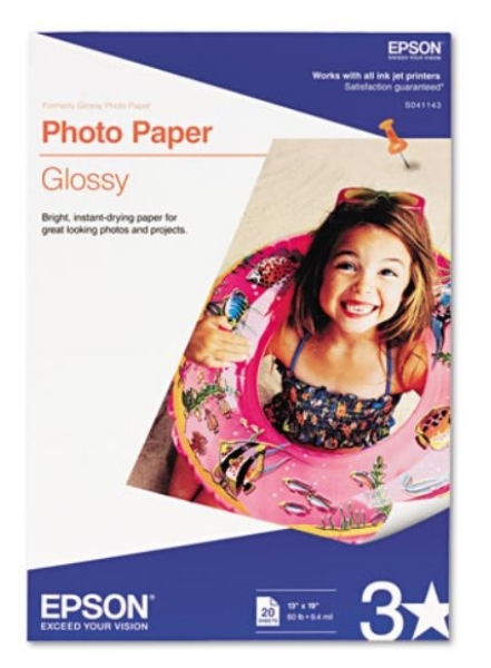 Epson Photo Paper Glossy, 13" x 19" - 20 sheets