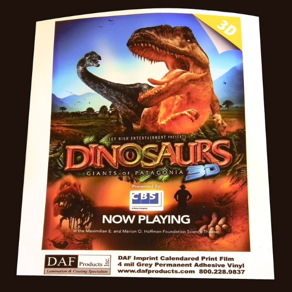 DAF Imprint Print Film - 4mil Permanent Grey Back Gloss Adhesive Vinyl 38" x 164' Roll