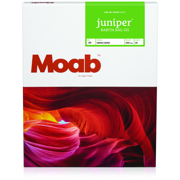 Moab Juniper Baryta Rag 305gsm A4 - 25 Sheets