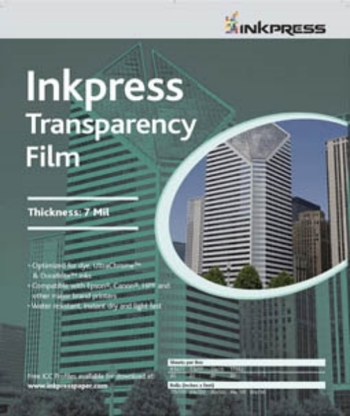 Inkpress Transparency Film 7mil 13"x32.8' Roll
