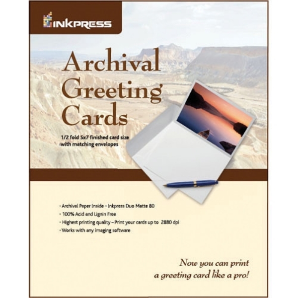 Inkpress Archival Greeting Cards #6 Small - 100 Cards/Envelopes