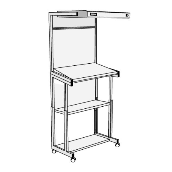 GTI EVS-2540/FS viewing station with height adjustable floor stand