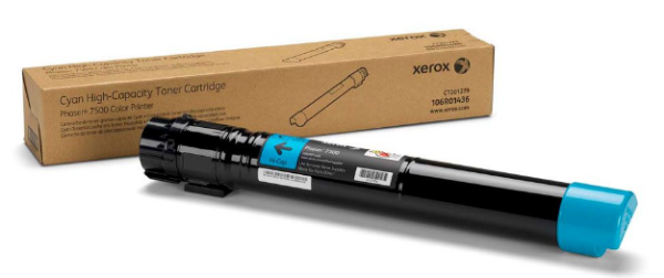 Xerox Phaser 7500 Cyan High-Capacity Toner Cartridge - 106R01436