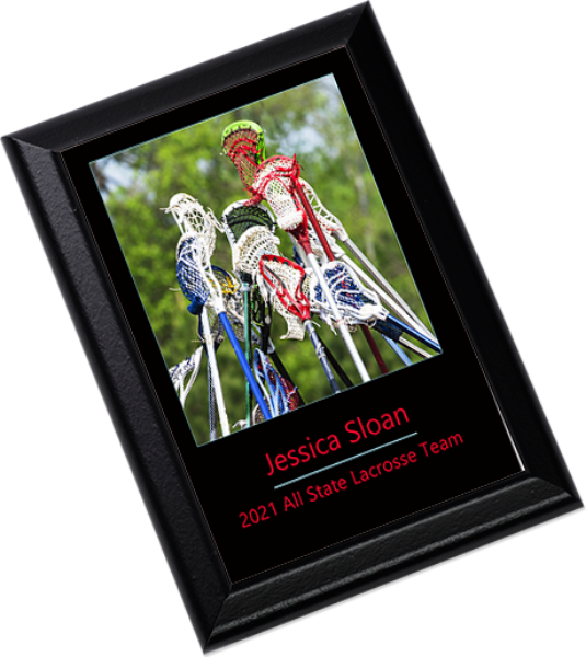 UNISUB Gloss White MDF Plaque w/Black Ogee Edge 7"x9" (0.625" thick) - 20 pieces