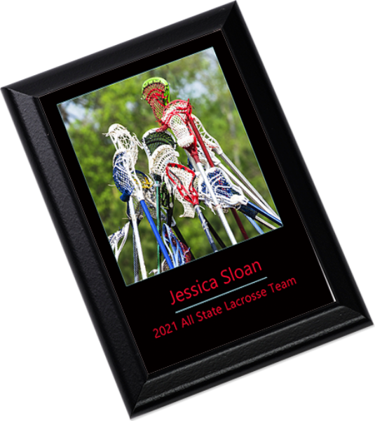 UNISUB Gloss White MDF Plaque w/Black Ogee Edge 7"x9" (0.625" thick) - 20 pieces