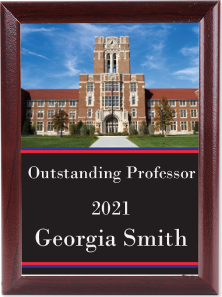UNISUB Gloss White MDF Plaque w/Cherry Ogee Edge 8"x10" (0.625" thick) - 14 pieces