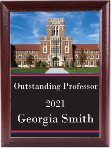 UNISUB Gloss White MDF Plaque w/Cherry Ogee Edge 8"x10" (0.625" thick) - 14 pieces