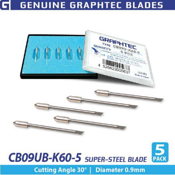 GRAPHTEC 0.9mm Super-Steel Blade Tint Film 30Â° (5/pack)/for PHP33/35-CB09N-HS Bladeholder