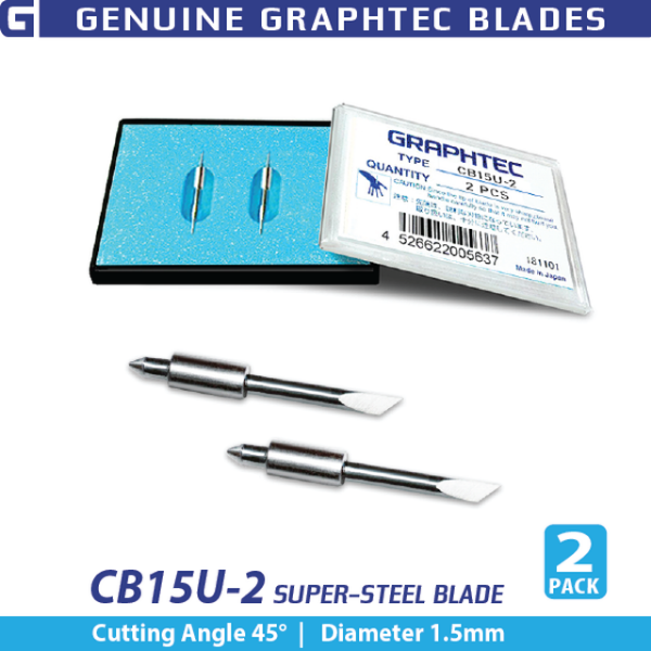 GRAPHTEC 1.5mm Super-Steel Blade 45Â° (2/pack) for PHP33/35-CB15N-HS Bladeholder