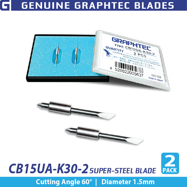 GRAPHTEC 1.5mm Super-Steel Blade high-intens, reflective 60Â° (2/pk) for PHP33/35-CB15N-HS Bladeholder