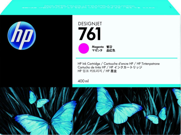 HP 761 400-ml Magenta DesignJet Ink Cartridge for HP DesignJet T7100, T7200 - CM993A