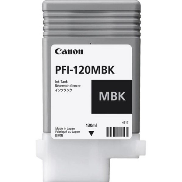 Canon PFI-120MBK 130-ml Matte Black Ink Cartridge for imagePROGRAF TM-200, TM-250, TM-300, TM-305, TM-350, TM-355, GP-200, GP-300