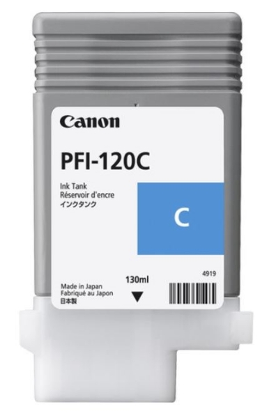 Canon PFI-120C 130-ml Cyan Ink Cartridge for imagePROGRAF TM-200, TM-250, TM-300, TM-305, TM-350, TM-355, GP-200, GP-300